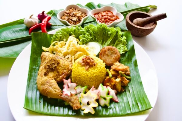 Nasi Kuning Chicken Special Set with Prawn