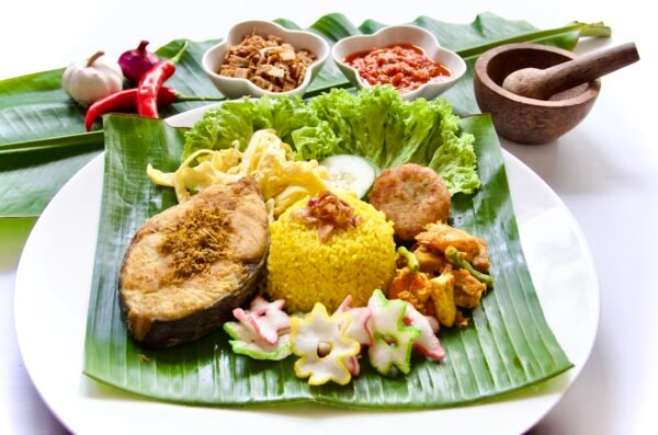 Nasi Kuning Fish Special Set with Prawn