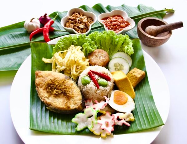 Nasi Liwet Fish Set with Anchovies